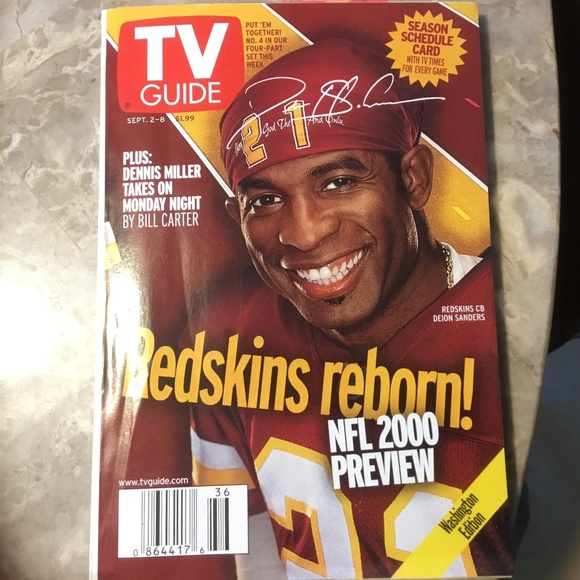 TV Guide Deion Sanders Redskins 2000 (Special & Washington Edition) - Picture 1 of 3